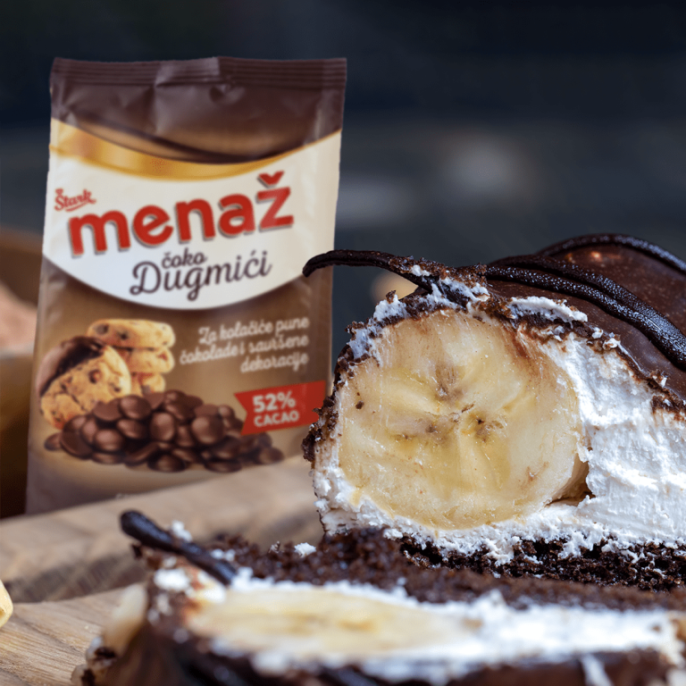 Čokoladna Menaž torta od banane sa kremom od sira